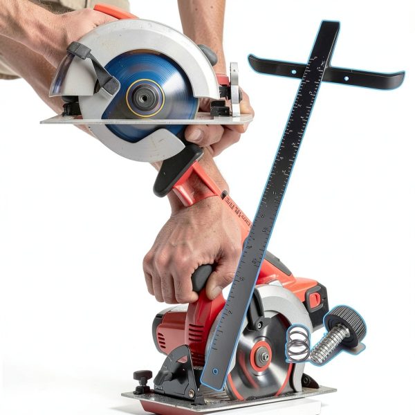 Hawmow Circular Saw Rip Fence Kit Steel Black DIY-6
