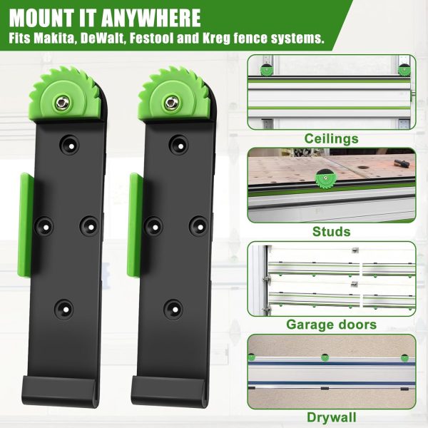 FBULWSEC Track Saw Guide Holder Wall Mount Alloy Steel-6