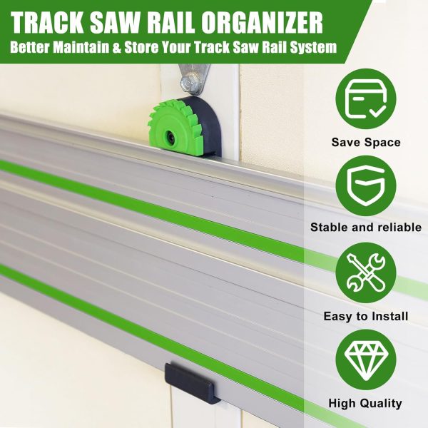 FBULWSEC Track Saw Guide Holder Wall Mount Alloy Steel-2