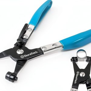 DURATECH Hose Clamp Pliers Swivel Flat Band with Ergonomic PVC Handle-0